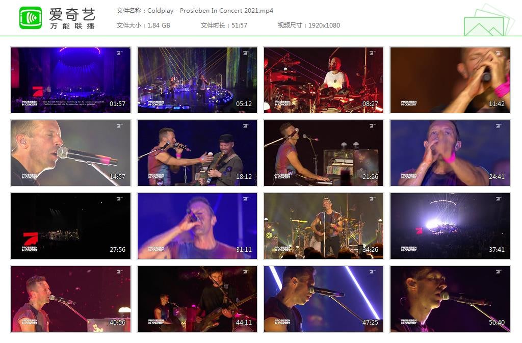 Coldplay - Prosieben In Concert 2021, 1.19 GB